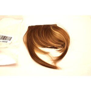 Clip-In Hair Bangs Extensions Light Brown Blonde Straight Human Hair Ponytail Up